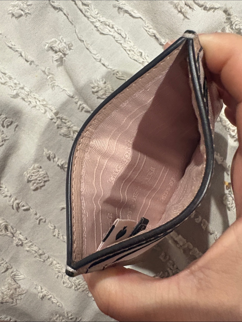 Kate Spade New York Saffiano Leather Slim Card Holder Wallet Blush Pink - Picture 5 of 5